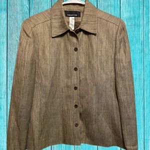 Jones New York Cute Tan Button-Up Sweater
